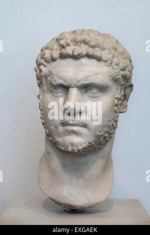 Roma. L'Italia. Ritratto di imperatore romano Caracalla (210 - 213 D.C.). Palazzo Massimo alle Terme e Museo Nazionale Romano. Foto Stock