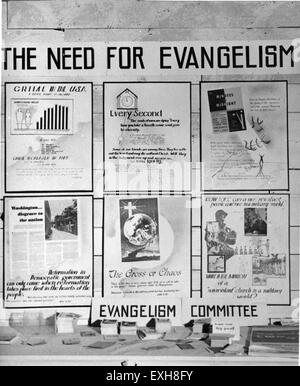 Nel 1950 è raffigurato un incontro della Chiesa mennonita della Conferenza generale, che mostra l'incontro dei leader e dei membri mennoniti per discussioni, borse di studio e processi decisionali all'interno della comunità ecclesiastica. Foto Stock