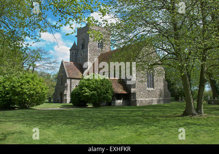 Chiesa della Santa Trinità, Pleshey, Essex Foto Stock