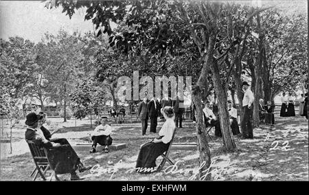 Questa immagine cattura la Conferenza generale 1908 riunione della Chiesa mennonita, un evento significativo nella storia della comunità mennonita. Rappresenta l'unità e il patrimonio religioso del gruppo. Foto Stock