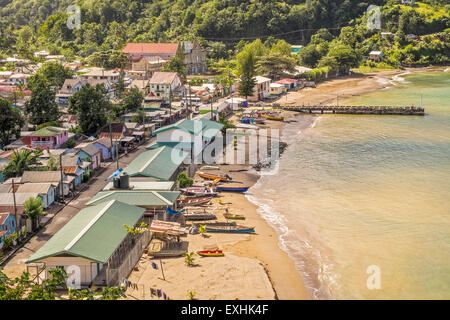 Anse La Raye Villaggio Santa Lucia West Indies Foto Stock