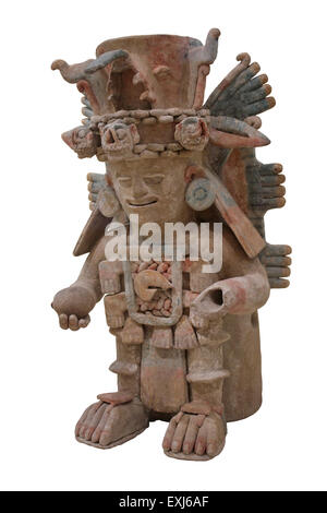 Chen Mul incensiere con teschi Dzibanche, Quintana Roo MEXICO Late Post-periodo classico (AD1250-1550) Foto Stock