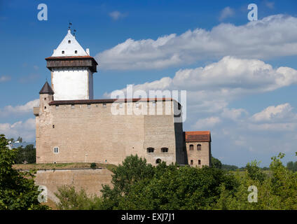 L'Estonia. Narva. Antica fortezza sul confine con la Russia Foto Stock