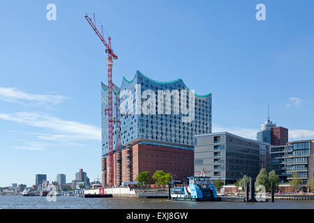 Elbe Philharmonic Hall, città portuale di Amburgo, Germania Foto Stock