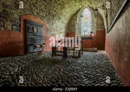 La vecchia abbazia sull isola di Caldey, Pembrokeshire Foto Stock