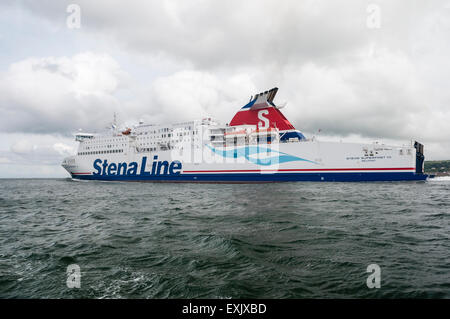 Stenaline Superfast VII lasciare Belfast Foto Stock