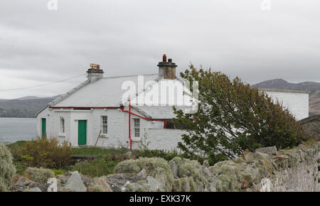 Guardiano's cottage Dunree Head County Donegal Irlanda Foto Stock