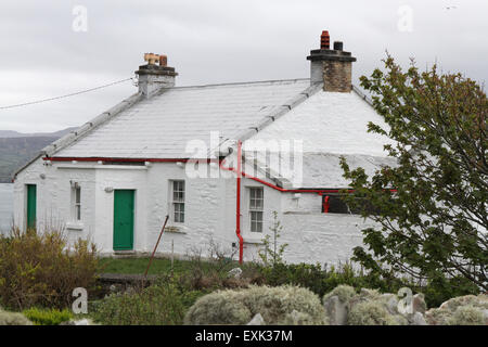 Guardiano's cottage Dunree Head County Donegal Irlanda Foto Stock