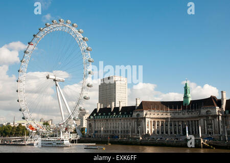 Il London Eye Ferris Wheel - Londra Foto Stock