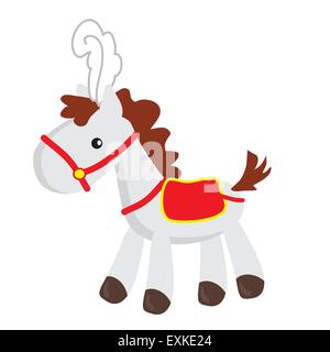 Circus cavallo,animale da circo,carino,divertente,cartoon,immagine,isolato,vettore Illustrazione Vettoriale