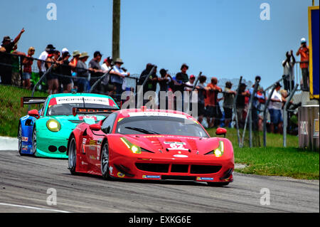 Bowmanville, può., 12 lug 2015 - presso la Mobil 1 SportsCar Grand Prix al Canadian Tire Motorsport Park - Mosport in Bowmanville, Canada il 12 luglio 2015. Foto Stock