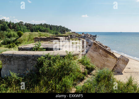 Abbandonati i fortini settentrionale dall epoca zarista, Karosta, Liepaja, Lettonia Foto Stock