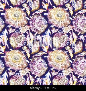 Modello di vettore con luce magica fiori Illustrazione Vettoriale