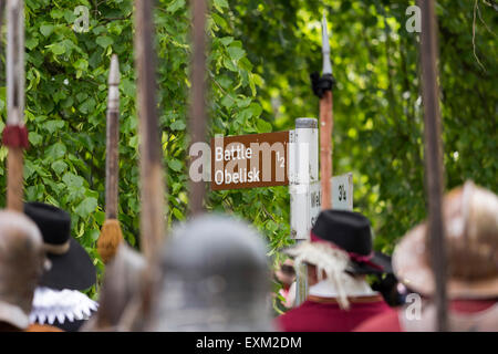 Battaglia di Naseby rievocazione Foto Stock