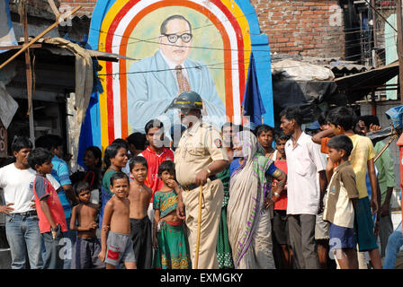 Comunità dalit uscire per le strade in Chembur comunità Dalit resort violente proteste Mumbai Foto Stock