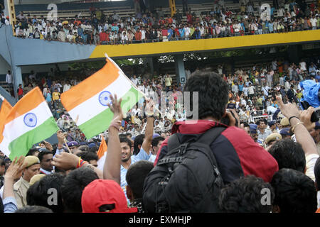 T20 Coppa del mondo di cricket, ventidue 20 sfilata di vittoria della squadra indiana di cricket, Bombay, Mumbai, Maharashtra, India, Asia Foto Stock