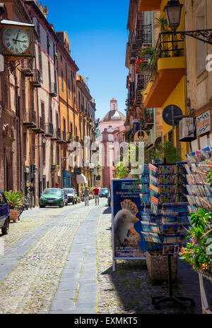 Bellissima città di Bosa in Sardegna, Italia Foto Stock