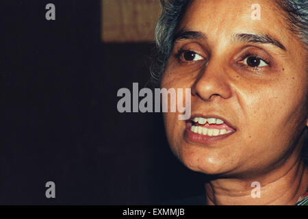 Medha Patkar è un Indiano attivista sociale e riformista sociale rivolta politico Foto Stock