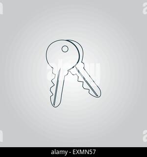 Tasti icona di segno. Sbloccare il pulsante attrezzo Illustrazione Vettoriale