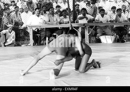 Concorso di wrestling, Dussehra Festival Celebration, Mysore, Mysuru, Karnataka, India, Asia Foto Stock