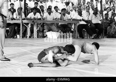 Concorso di wrestling, Dussehra Festival Celebration, Mysore, Mysuru, Karnataka, India, Asia Foto Stock