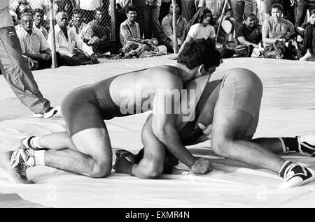 Concorso di wrestling, Dussehra Festival Celebration, Mysore, Mysuru, Karnataka, India, Asia Foto Stock