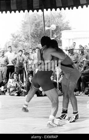 Concorso di wrestling, Dussehra Festival Celebration, Mysore, Mysuru, Karnataka, India, Asia Foto Stock