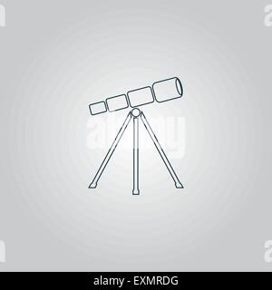 Icona del telescopio Illustrazione Vettoriale
