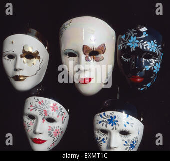 Karneval in Venedig, ITALIEN 1980er Jahre. Il carnevale di Venezia, Italia degli anni ottanta. Foto Stock