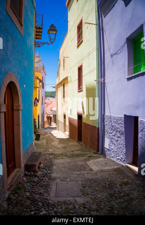 Bellissima città di Bosa in Sardegna, Italia Foto Stock