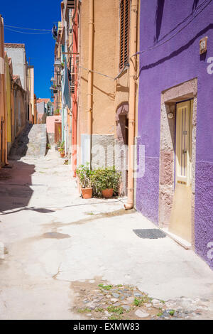 Bellissima città di Bosa in Sardegna, Italia Foto Stock