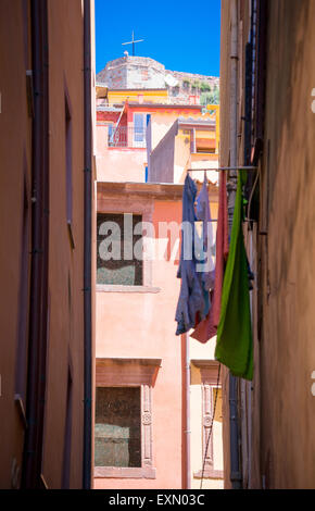 Bellissima città di Bosa in Sardegna, Italia Foto Stock