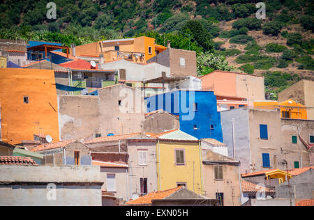 Bellissima città di Bosa in Sardegna, Italia Foto Stock