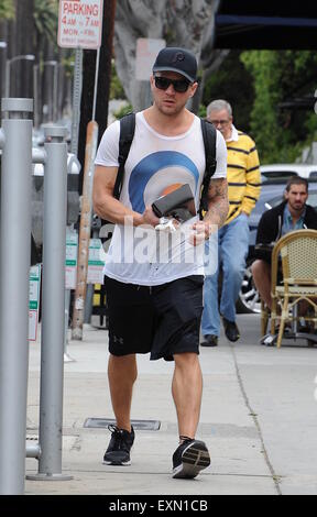 Ryan Phillippe lasciando la palestra dotata: Ryan Phillippe dove: Los Angeles, California, Regno Unito quando: 14 Maggio 2015 Foto Stock