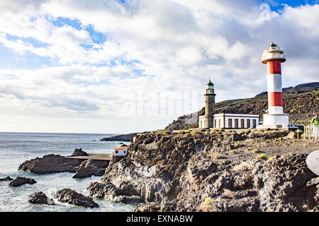 Il Faro di Fuencaliente sul lato sud di La Palma, Spagna. Foto Stock