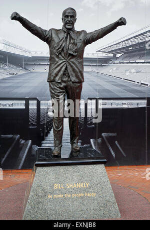 Statua di Bill Shankly ad Anfield,Liverpool Football Club Foto Stock
