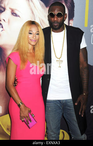 Alexis Welch e Amar"e Stoudemire frequentando il 'Trainwreck' premiere a Alice Tully Hall sulla luglio 14, 2015 a New York Cityattend 'Trainwreck' premiere a Alice Tully Hall sulla luglio 14, 2015 a New York City/picture alliance Foto Stock