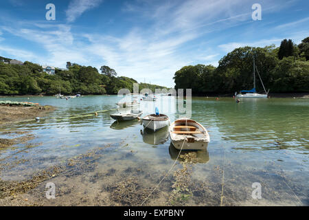 Il fiume Helford porto Navas vicino a Falmouth in Cornovaglia Foto Stock