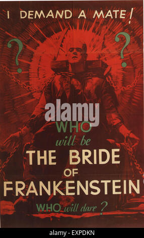 1930 USA La Sposa di Frankenstein Film Poster Foto Stock