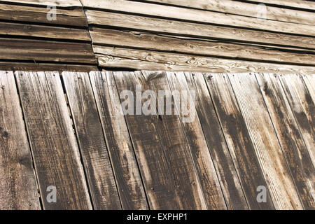 In legno antico sfondo texture con le schede Foto Stock