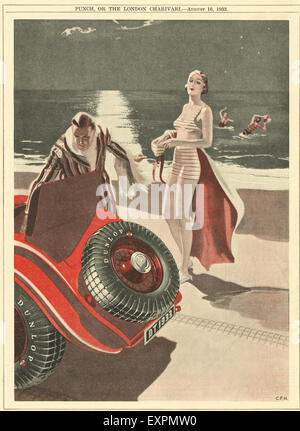 1930S UK Dunlop Magazine annuncio pubblicitario Foto Stock