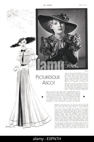 1930S UK Ascot piastra del magazzino Foto Stock