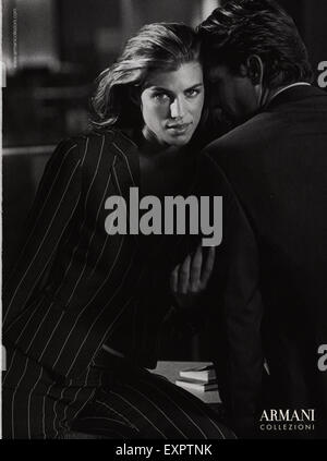 2000S UK Armani Magazine annuncio pubblicitario Foto Stock