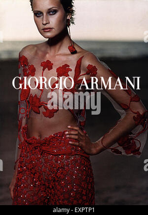 2000S UK Armani Magazine annuncio pubblicitario Foto Stock