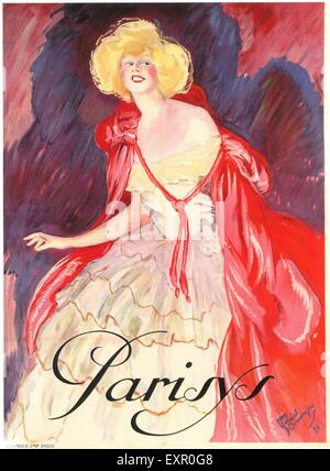 1920s Francia Parisys Poster Foto Stock