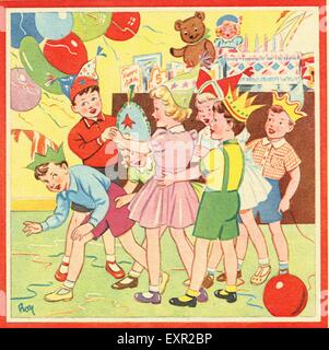 1950S UK scuola per bambini Libri Comic/ piastra Cartoon Foto Stock