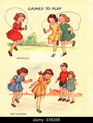 1950S UK scuola per bambini Libri Comic/ piastra Cartoon Foto Stock