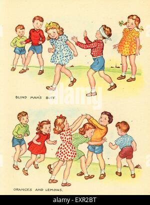 1950S UK scuola per bambini Libri Comic/ piastra Cartoon Foto Stock