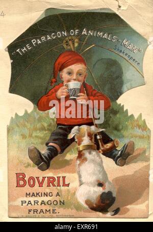 1890S UK Bovril Magazine annuncio pubblicitario Foto Stock