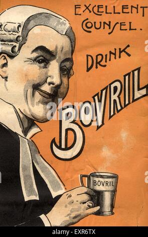 1890S UK Bovril Magazine annuncio pubblicitario Foto Stock